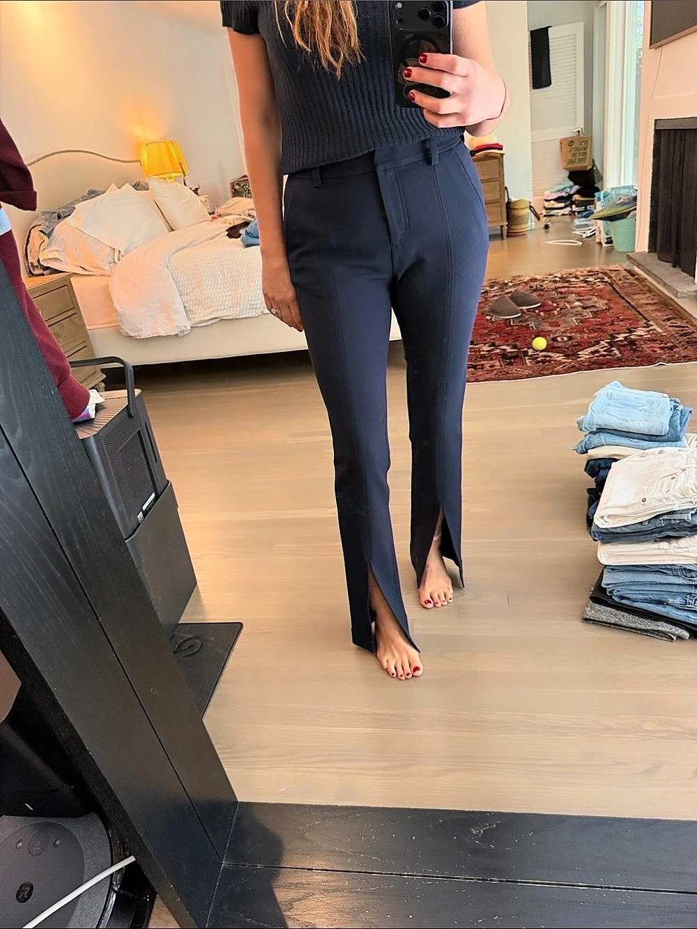 A.L.C. Conway Pant. Straight Leg Pants Blue Size 6